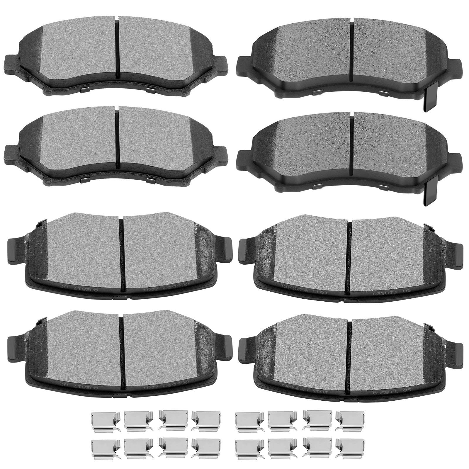 Photo 1 of SCITOO Ceramic Brake Pads, 8pcs Front Rear Brake Pads Brakes Kits fit for 2007-2011 for Dodge Nitro,2008-2012 for Jeep Liberty,2007-2017 for Jeep Wrangler,2018 for Jeep Wrangler JK