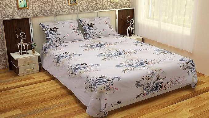 MAFATLAL Premium Superior Cotton Bedsheet Double with 2 Pillow Covers