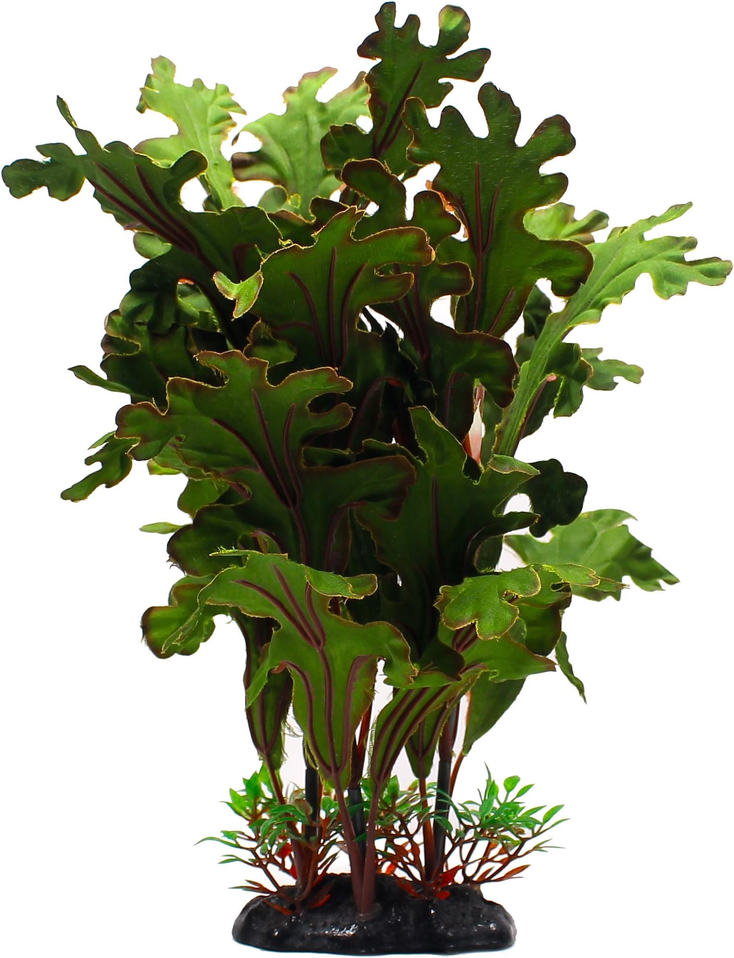 ZAZALUM Artificial Aquarium Plastic Plants, Fish Tank Decoration Aquatic Water Green Grass Ornament with Ceramic Base