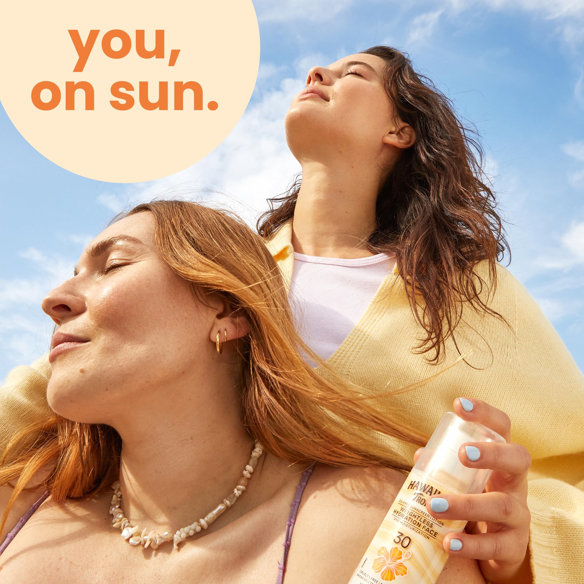 Hawaiian Tropic Weightless Hydration Face Sunscreen SPF 30, 1.7 oz | Beach Essentials | Summer Essentials | Travel Size | Sun Protection