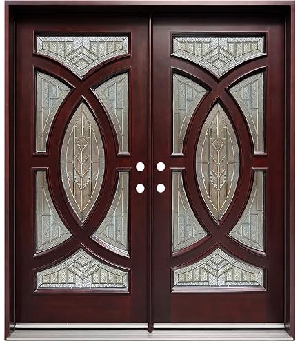 Anderson Exterior Pre Hung Double Front Entry Door Wrought Iron