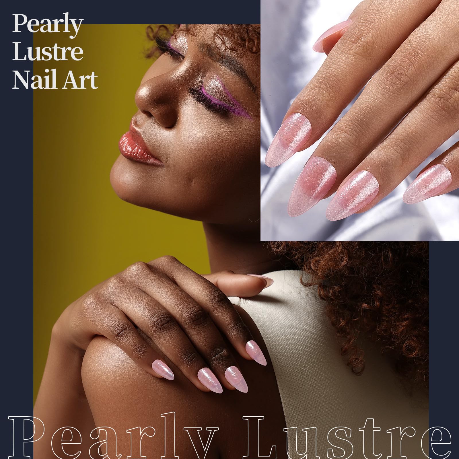 FANDAMEI Press on Nails, 24 Colors 576PCS Press on Nails Almond, Matte Glossy Press on Nails Short Almond, Glitter Fake Nails, Press on Nails French Tip Natural, Press on Nails for Nail Art - Image 4