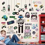 decalmile Gamer Wall Decals Gaming Controller Eat Sleep Game Joystick