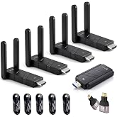 Smartlinx Wireless HDMI Transmitter and Receiver - 1TX+4RX Plug &amp;Play | Wireless HDMI multiple Video receivers with 165FT/50M range over 2.4/5GHz for laptops, PCs, cameras, TVs &amp; projectors.