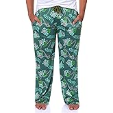 Mad Engine Pokemon Men's Bulbasaur #001 Vine Whip All Over Print Adult Pajama Pants Sleep Lounge Bottoms