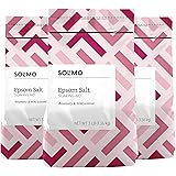 Amazon Brand - Solimo Epsom Salt Soaking Aid, Rosemary & Mint Scent, 3 Pound (Pack of 3)