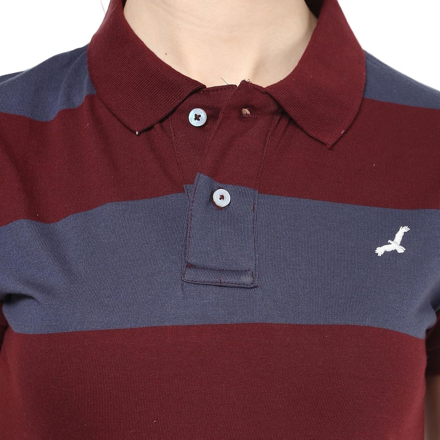 american crew women's cotton blend polo t-shirt