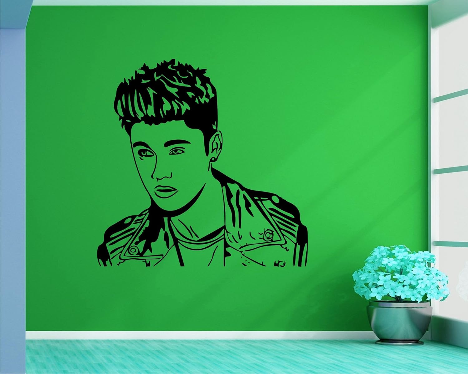 Buy Justin Bieber Black Wall Sticker And Wallpaper Size 59 59