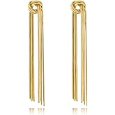 Gold Chain Earrings for Women Trendy Tassel Dangling Statement Long Earrings Fringe Dangle Earrings Jewelry Gifts
