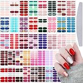 Maitys 560 Pcs 40 Sheet Full Wrap Nail Polish with File, Glitter Style | 30 Sheets Self Adhesive, Nail Wraps for Short Nails Women, Gel Nail, Gel Fingernail Strips, Art Decals, DIY Craft Decoration