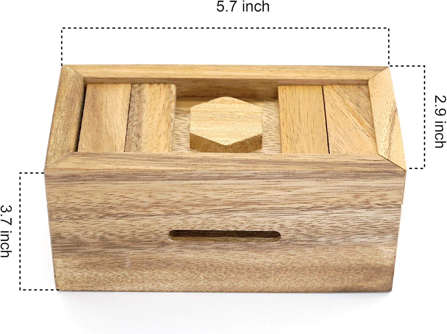Puzzle Gift Case Box and Magic Cards Case Holder with Hidden Compartments in Unique Wooden Boxes to Challenge Mind Puzzles and Use as Intelligence Gift Box for Money Secret: Toys & Games