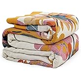 MSGKV Boho Throw Blanket King Size Warm Blanket for Couch and Sofa Blankets Cover for Living Room Throw Blankets Fall Cozy Bed Quilt(D-Flower and Butterfly, 108" x 90"(King))