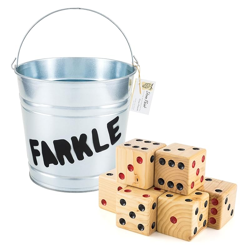 Spicy Farkle Yard Dice with Bucket Handmade