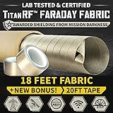 TitanRF Faraday Fabric Pro Construction Kit. Military Grade Certified Material Blocks RF Signals (WiFi, Cell, Bluetooth, RFID
