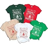 Matching Family Christmas Shirts 2025 - Custom Christmas Crew Shirt Women - Customized Group Xmas Tshirt Men