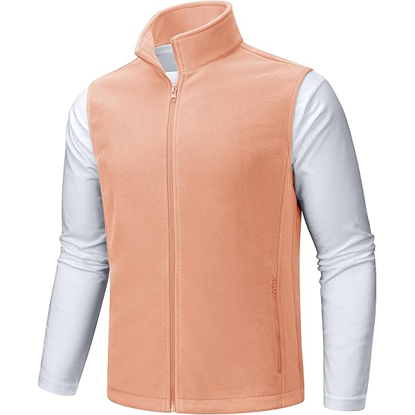 ToBeInStyle Men's Zipup Sleevless High Collar Polar Fleece