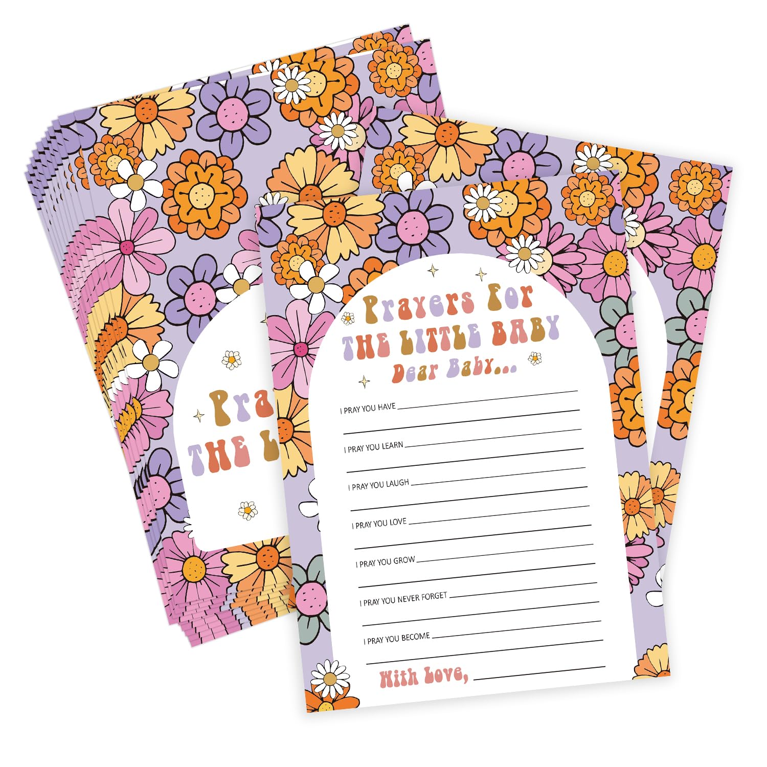 Baby Shower Bingo Game Cards - Boho Daisy Design, Set Of 30 For Gender Reveal, Party Games & Decorations - View #8