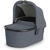 UPPAbaby Bassinet V3 - Fits with Vista, Cruz, Kona Strollers - Julian | Attaches to UPPAbaby Strollers and Stand, Foam-Free Air Mesh Mattress, Safe for Overnight Sleep