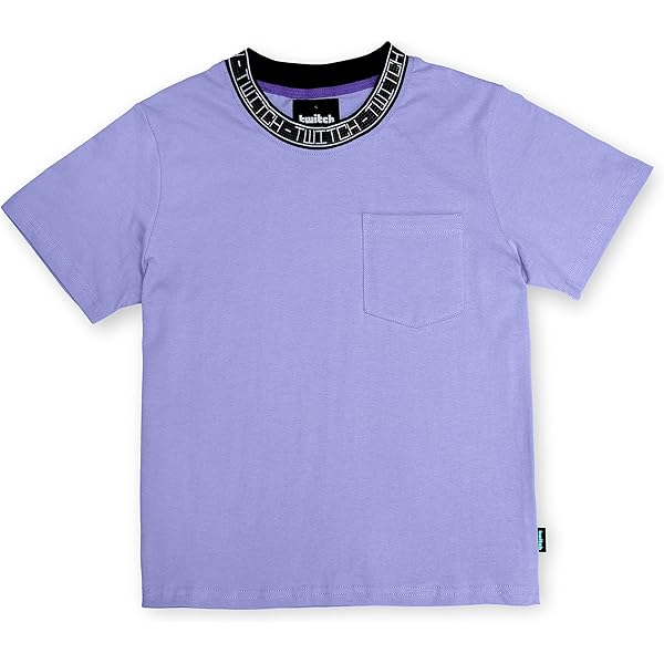 Twitch Logo Crewneck Boxy Crop T-Shirt - Lavender Dust X