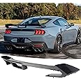 NEESPOC Rear Trunk Spoiler Wing Fit for Ford Mustang EcoBoost/Dark Horse/GT/ S650 2024 2025 Performance Spoiler + Gurney Flap Wicker Bill Exterior Accessories (Carbon Fiber Style)