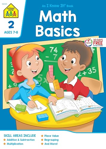 Zone App Math School Zone - Math Basics 2 Workbook - 32 Pages, Ages 7 to 8, Grade 2 ...