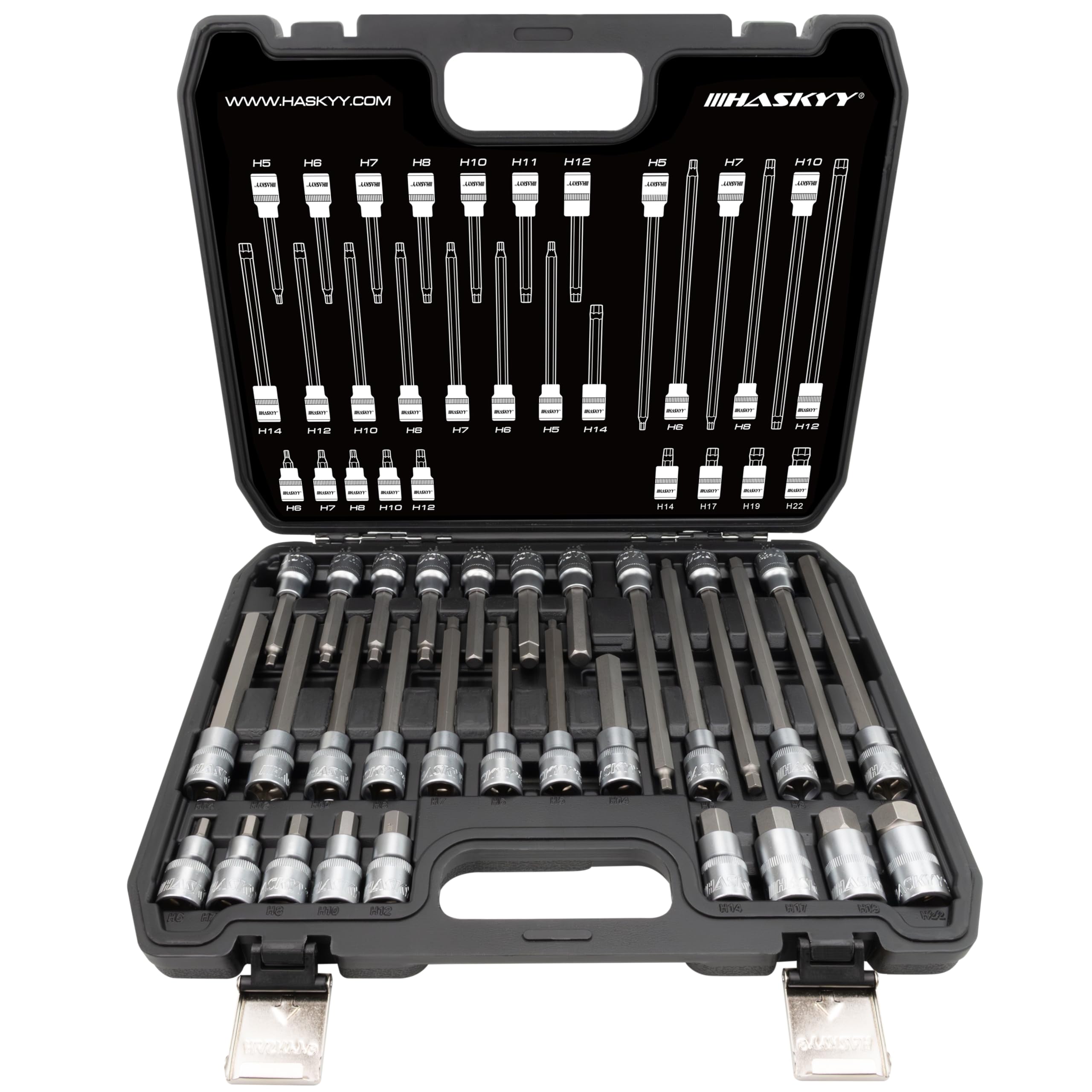 30-Piece H5-H22 Hexagonal Socket Spanner Set Hexagonal Nuts for Allen Screws