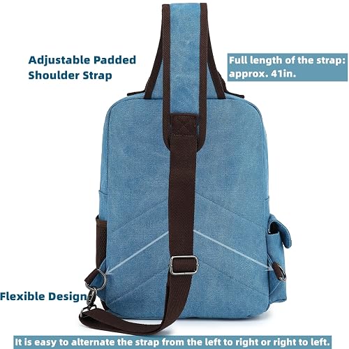 ONTOP Unisex Canvas Crossbody Bag - Trendy Shoulder Bag With Multiple Pockets For Men & Women - View #11