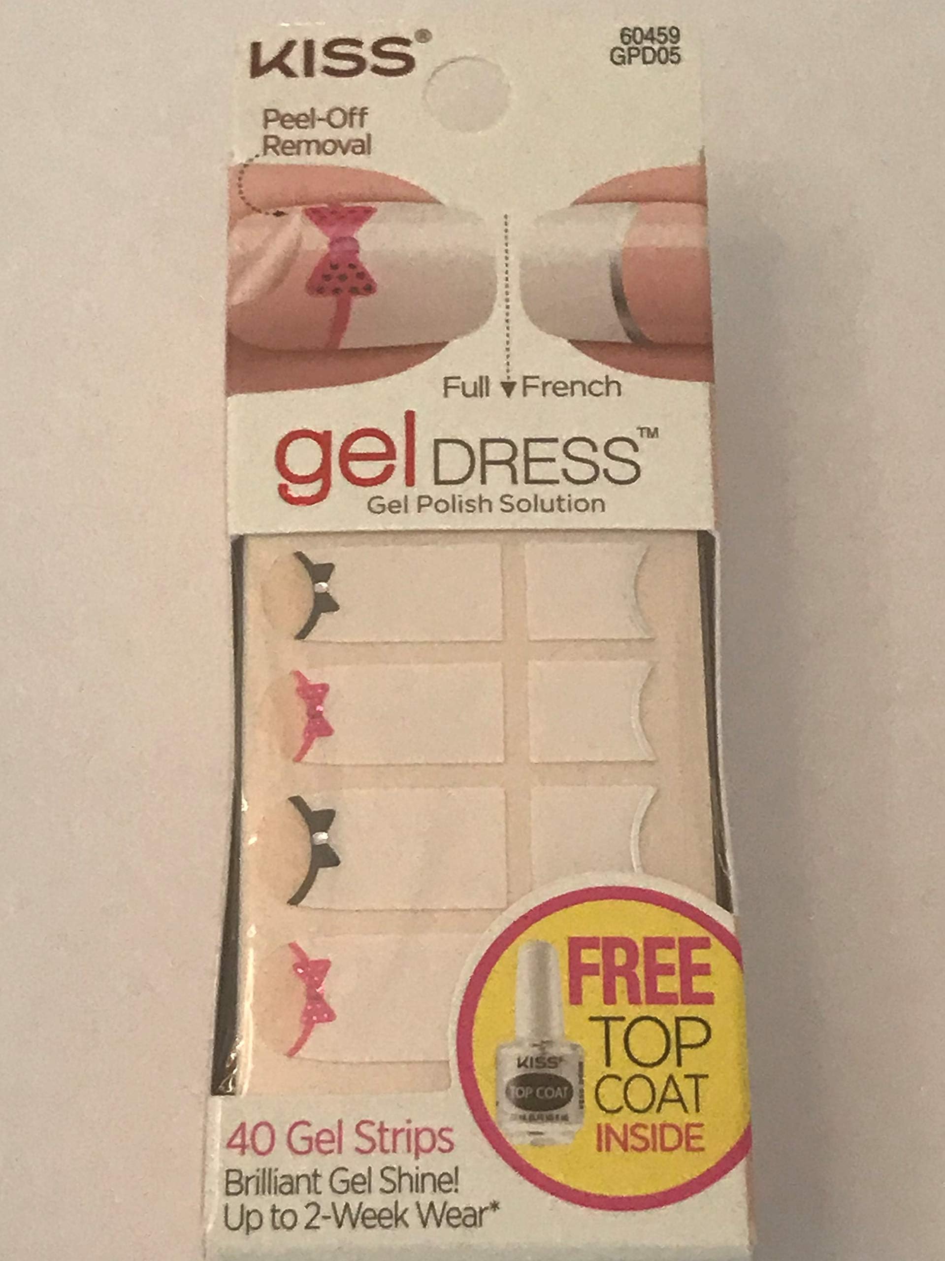 Kiss Gel Dress Full/French Strips Starry Night (Bows) - 40 CT