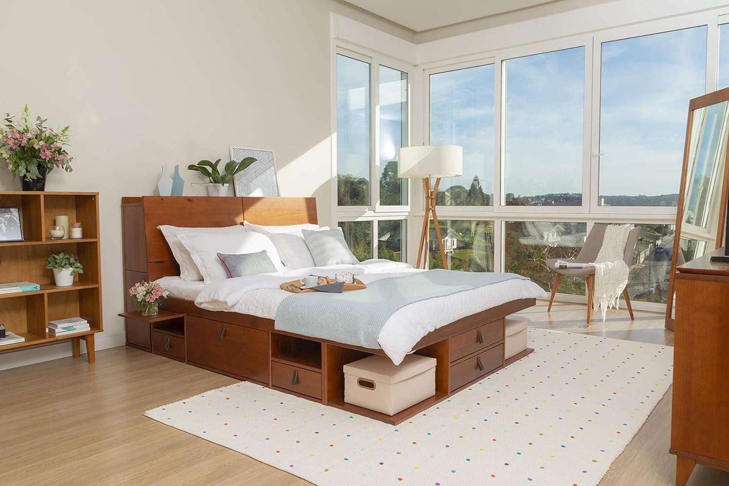 Memomad Funktionsbett Bali 160x200 + Kopfende 170cm Karamell - Bett mit