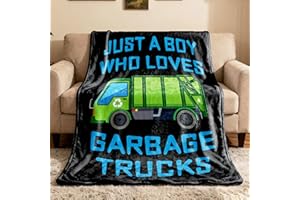 Jojizaio Boy Who Loves Garbage Truck Blanket for Boys Men Trash Truck Blanket Gifts Flannel Throws Cozy Lightweight Quilt Blankets for Bed Sofa Couch-50 x40 Small for Kids