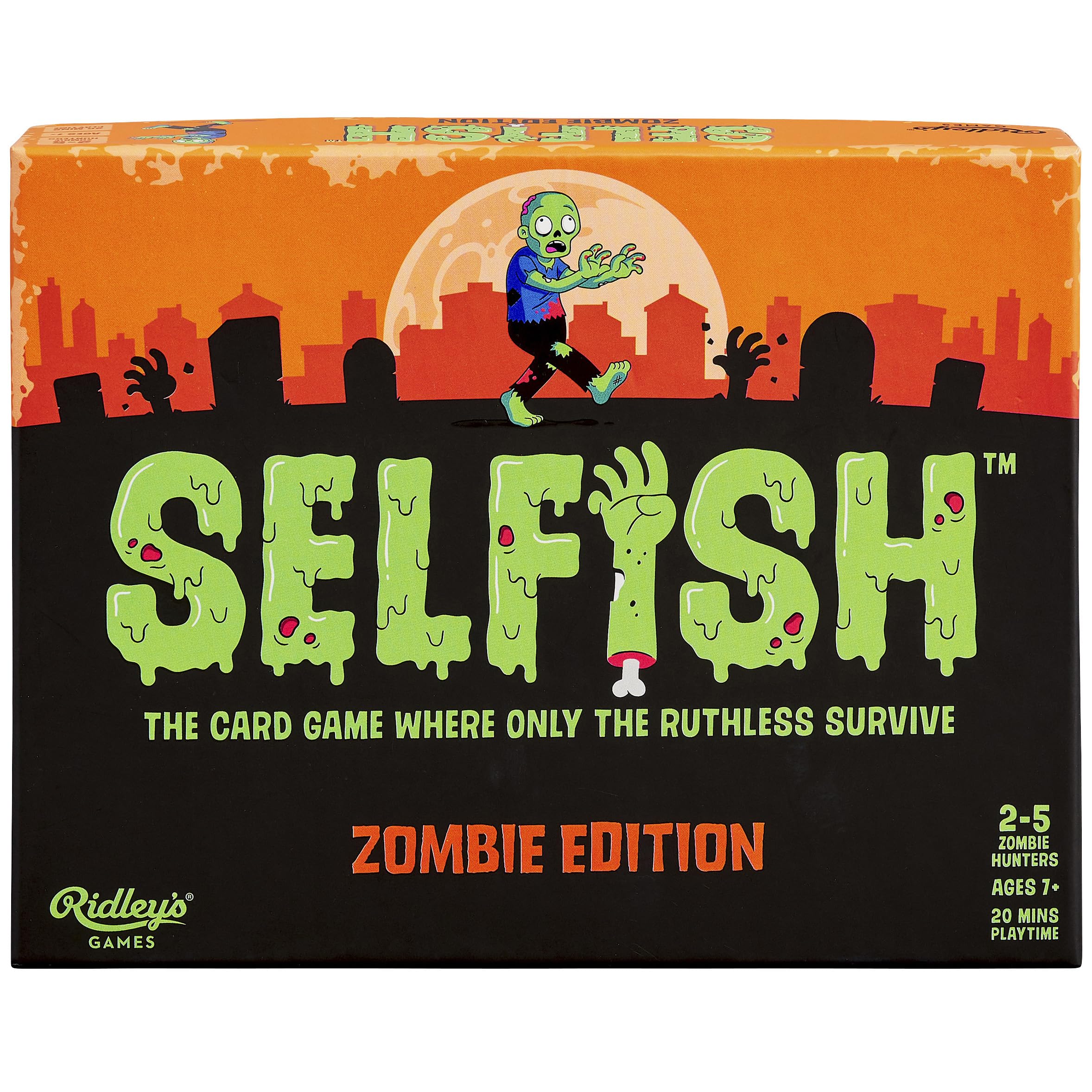 Ridley’s | Selfish: Zombie Edition | Strategy Card Game | Ages 8+ | 2-5 Players | 20+ Minutes Playing Time