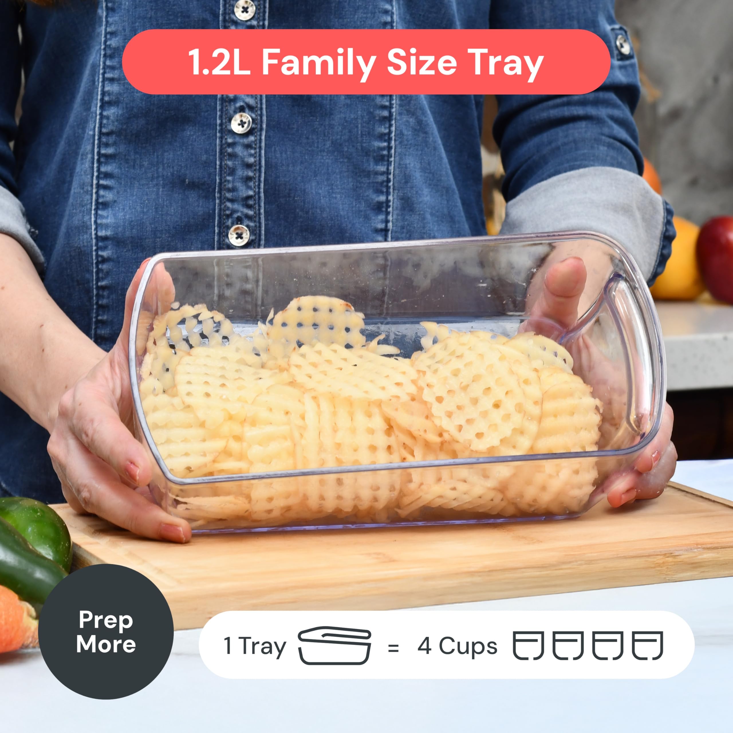 Fullstar The Original Pro Chopper - Vegetable Chopper and Spiralizer, Food Chopper with Container, Fruit Slicer, Kitchen Gadgets & Gifts, Home Essentials (8 in 1, White)