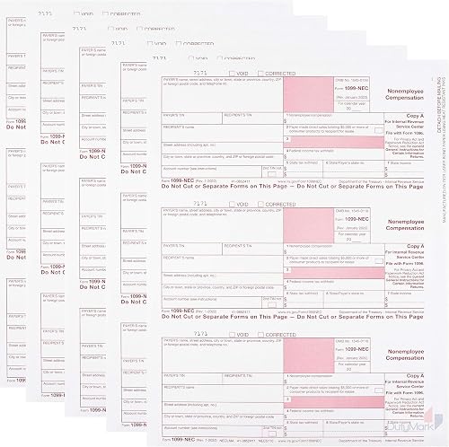 Reprint Inm Form 1099 NEC Copy A Forms 75 Forms (25 Sheets) Federal Income Laser Tax ...