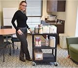 H Wilson Luxor WT34S 3-Shelf Utility Cart - Black, Heavy Duty, Made in USA view 5