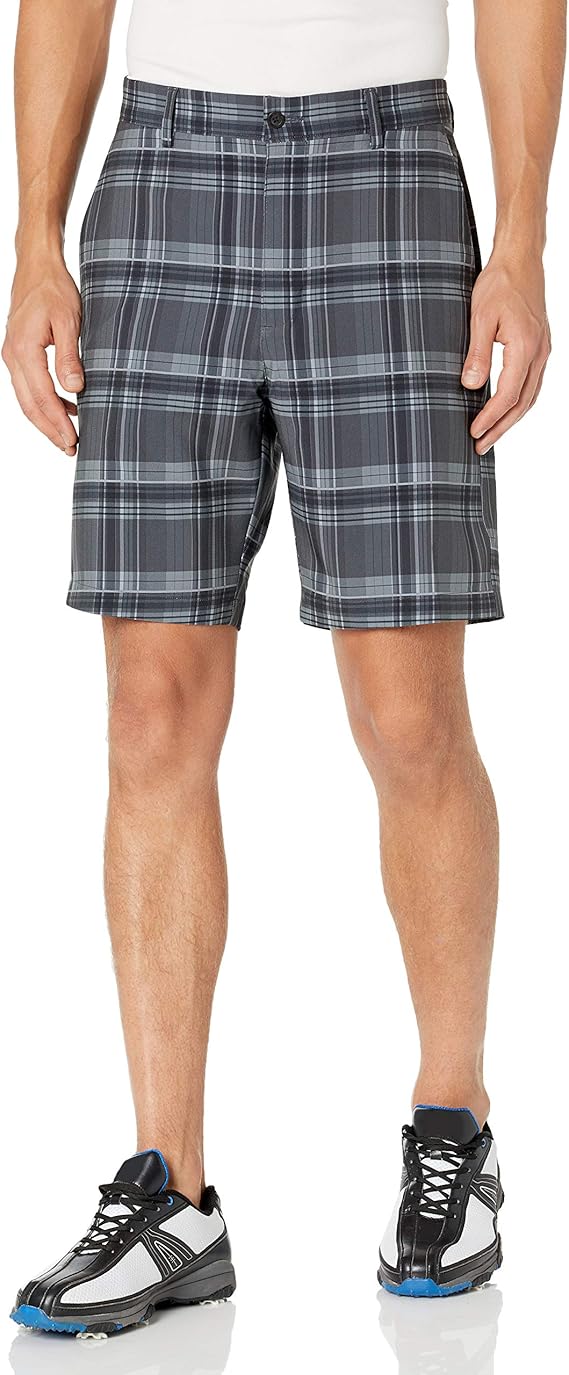 Jack Nicklaus Mens Flat Front Plaid Golf Short with Active Waistband: Amazon.ca: Clothing 