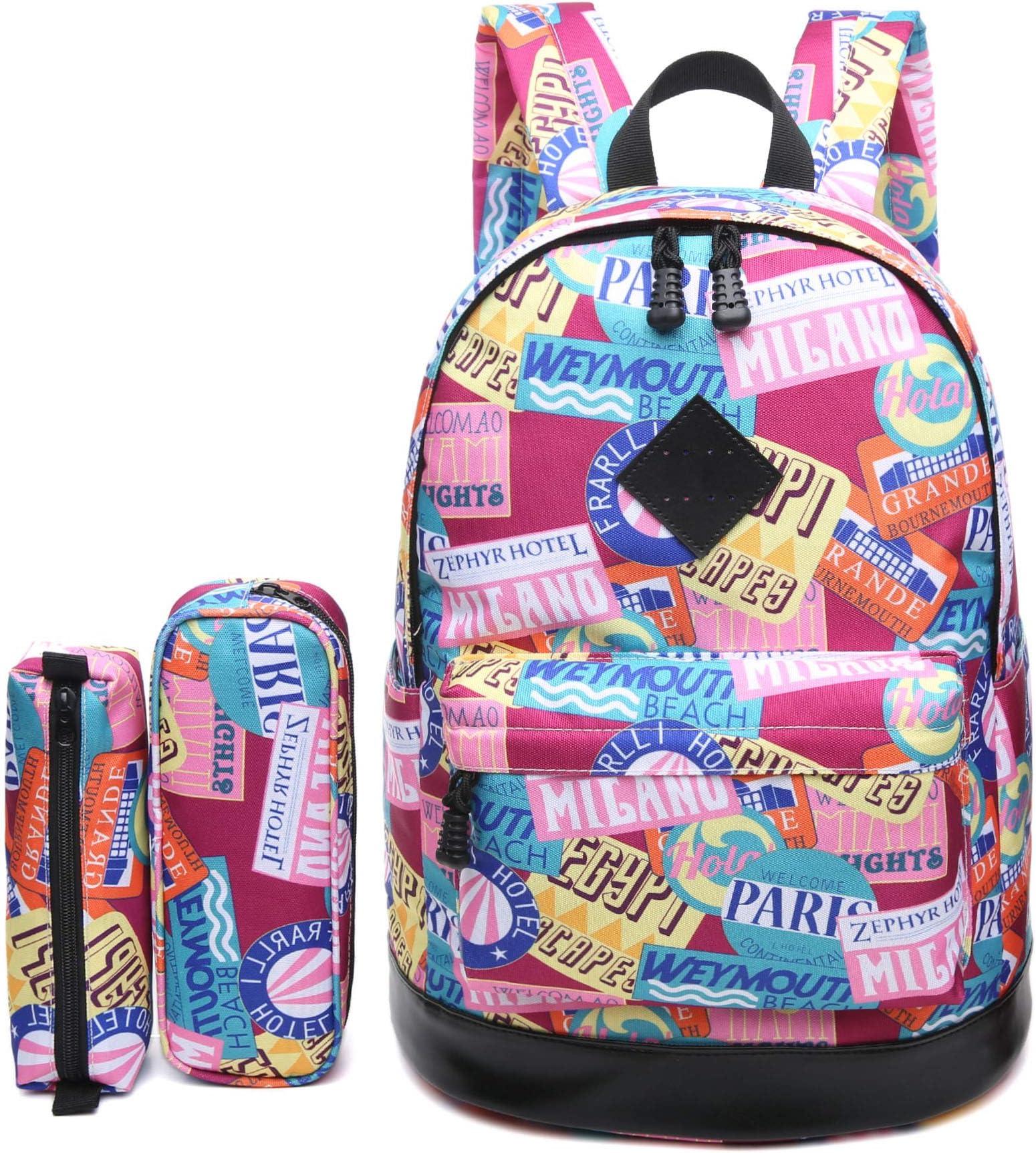 Aitbags Student Campus Bookbag College School Backpack for Girl Fit 15 inch Laptop Water-Resistant