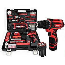 Amazon.com: Juego de herramientas con taladro inalámbrico de 18 V ...