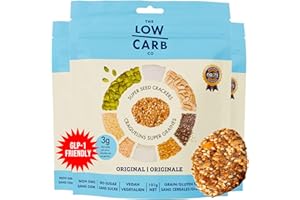 Super Seed Crackers, Gluten Free & Keto Friendly Healthy Snacks, Vegan, Zero Sugar, Paleo & Diabetic Friendly, Nut Free, 20g 