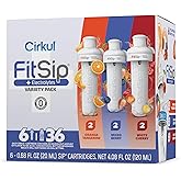 Cirkul FitSip Electrolytes Flavor Water Variety Pack, Makes 36 Drinks, No Sugar, Zero Calorie Drink Mix, (2 Mixed Berry, 2 White Cherry, 2 Orange Tangerine)