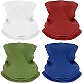 PAETAE 4 Winter Neck Gaiters for Men, Fleece Neck Warmer Gators Face Mask, Mens Scarf Winter for Cold Weather Running Skiing