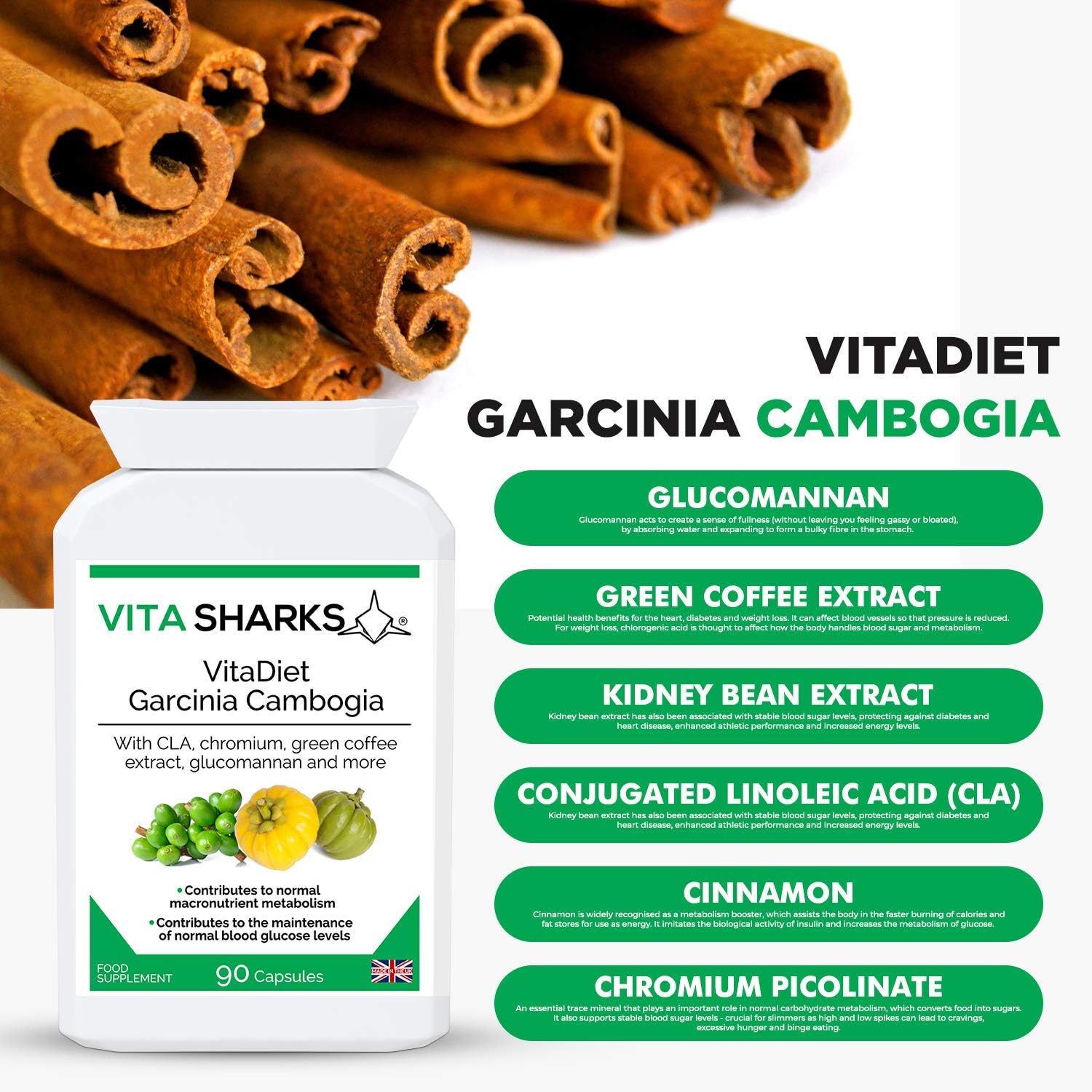 VitaDiet: Garcinia Cambogia & Green Coffee Bean - Weight Management Support for Energy Appetite Control & Metabolism Boost - Image 5