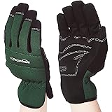 Amazon Basics Women's Work or Garden Gloves, Green, L