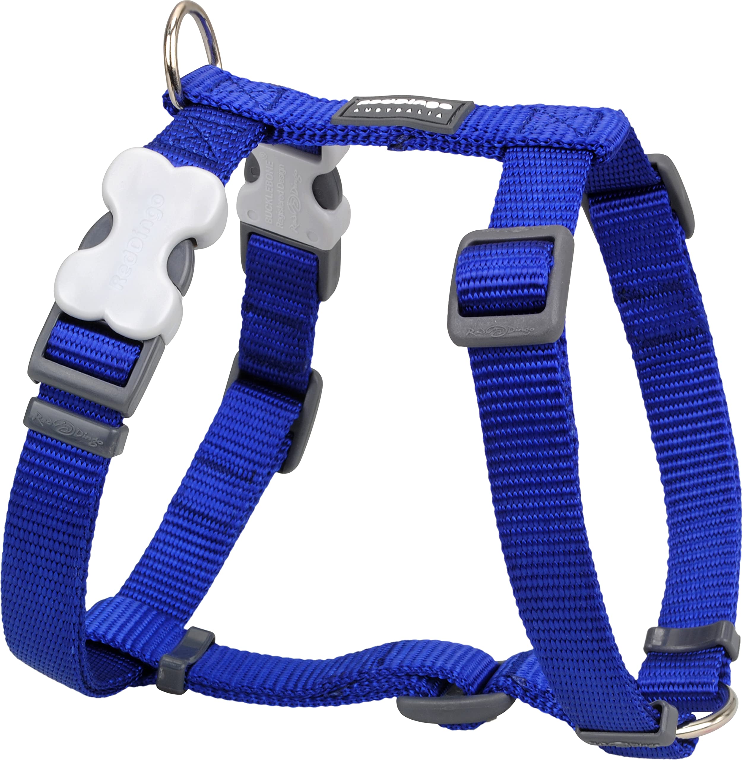 Red Dingo Classic Dog Harness Plain, Dark Blue, X-Small 12mm โ image 1