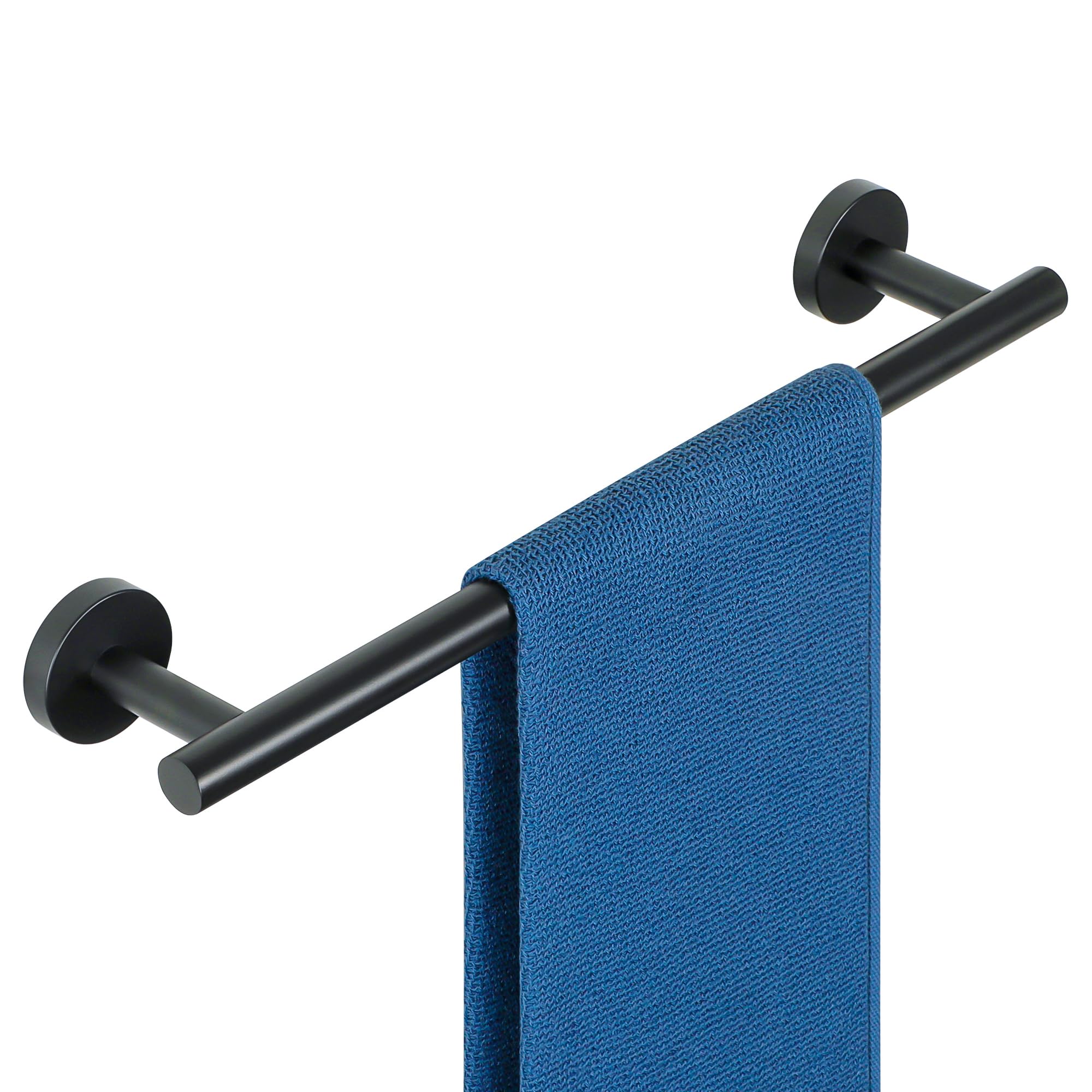 Sayayo Towel Rail Wall Mounted Bathroom Black Towel Holder SUS 304 Stainless Steel Towel Bar for Hand Towel 16-Inch/400MM, EGYT4058-B