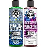 Chemical Guys Honeydew Snow Foam (CWS_110_16) & Extreme Wash & Wax (CWS_207_16) Car Wash Soap 16 oz Bundle (2) 16 oz. Bottles
