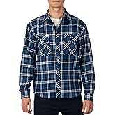 Alpine Swiss Mens Flannel Shacket Long Sleeve Plaid Button Down Shirt Jacket Light Cotton Blend Fall Work Outdoor Overshirt