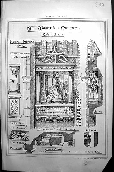 Iglesia 1891 de Borley del Monumento de Waldegrave de la Arquitectura