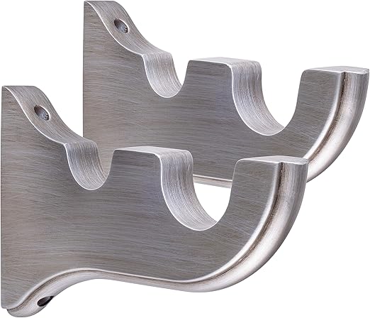 Amazon Com Drapery Curtain Wood Large Double Bracket For 2