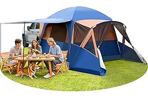 Eolzzi 4 Season Extra Large SUV Car Tent for Camping – Waterproof Windproof 5–10 Family Tent, PU3000 mm, Dual Doors with Bug-Screen Porch, 13'×10'×7.2', Fits Jeep/Van, Perfect for Fall Winter