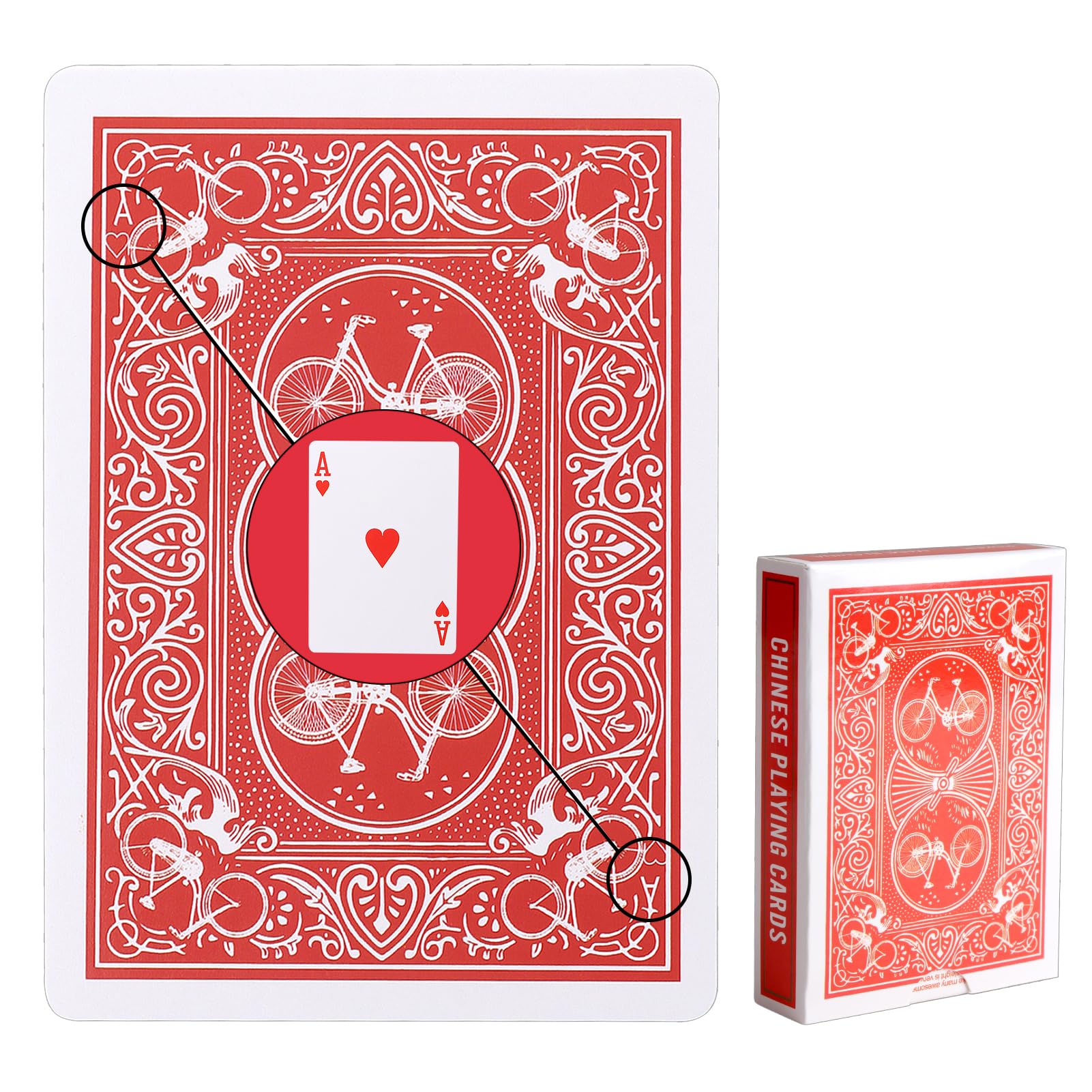 SMCEHEYA Marked Playing Cards Magic Cards Marked Decks of Cards with hidden signs on the back Magic Tricks for Adults Magic Party Games Magic Tricks Close-up Street
